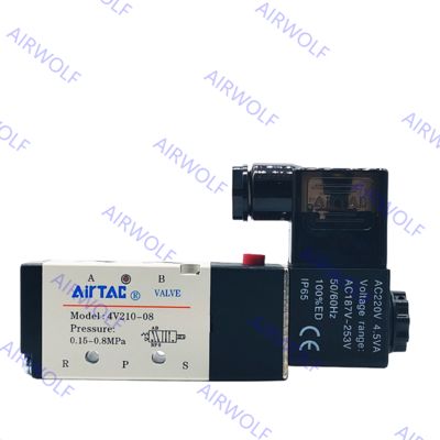 4V210-06/08, 4V220-06/08 AIRTAC 4V200 Series 5/2 way Electric Solenoid Valve 1/8" 1/4"
