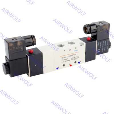 5/2 way, 5/3 way Low Pressure Aluminum alloy Pneumatic Solenoid Valves 4V310-10 4V320-10 4V330-10 with 0.15~0.8MPa Operating Pressure for 1/4", 3/8" Port Size
