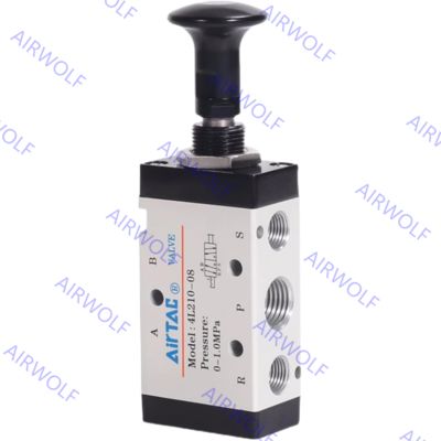 4L110-06, 4L210-06/08, 4L310-08/10 AIRTAC 4L Series 5/2 way Manual Push-pull Valve 1/8", 1/4", 3/8"