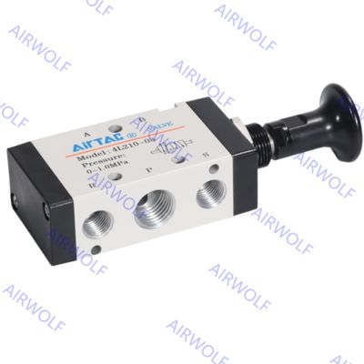 4L110-06, 4L210-06/08, 4L310-08/10 AIRTAC 4L Series 5/2 way Manual Push-pull Valve 1/8", 1/4", 3/8"