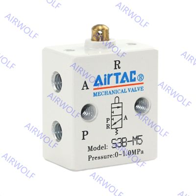 S3B-M5, S3B-06, S3B-08 AIRTAC S3 Series 3/2 way Control Valve M5 1/8" 1/4"