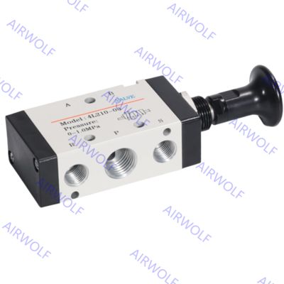 4L110-06, 4L210-06/08, 4L310-08/10 AIRTAC 4L Series 5/2 way Manual Push-pull Valve 1/8", 1/4", 3/8"