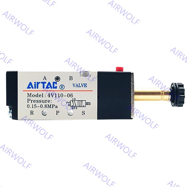 4V110-M5/06, 4V120-M5/06 AIRTAC 4V100 Series 5/2 way Electric Solenoid Valve M5 1/8"