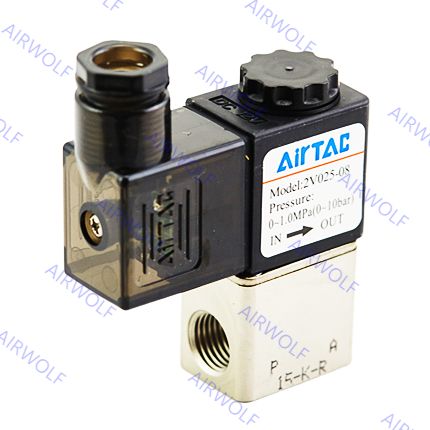 AIRTAC 2V130-10, 2V130-15 2V Series 2/2 way Brass Fluid Control Valve 3/8", 1/2"