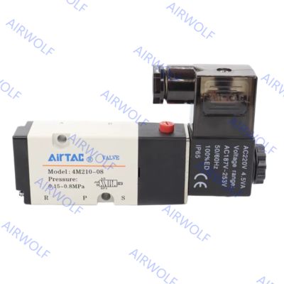 4M110-M5/06, 4M120-M5/06 AIRTAC 4M ซีรีส์ 5/2 ทาง NAMUR วาล์วไฟฟ้า Solenoid M5, 1/8
