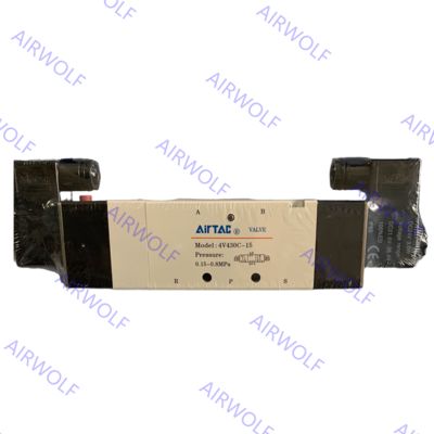 AIRTAC 4V430C-15, 4V430E-15, 4V430P-15 4V400 ซีรีส์ 5/2 ทาง, 5/3 ทางไฟฟ้า Solenoid วาล์ว 1/2